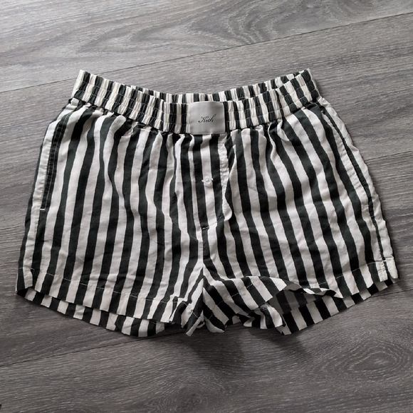 Kith Green White Striped Lounge Boxer Style Shorts Size Small - Picture 1 of 5